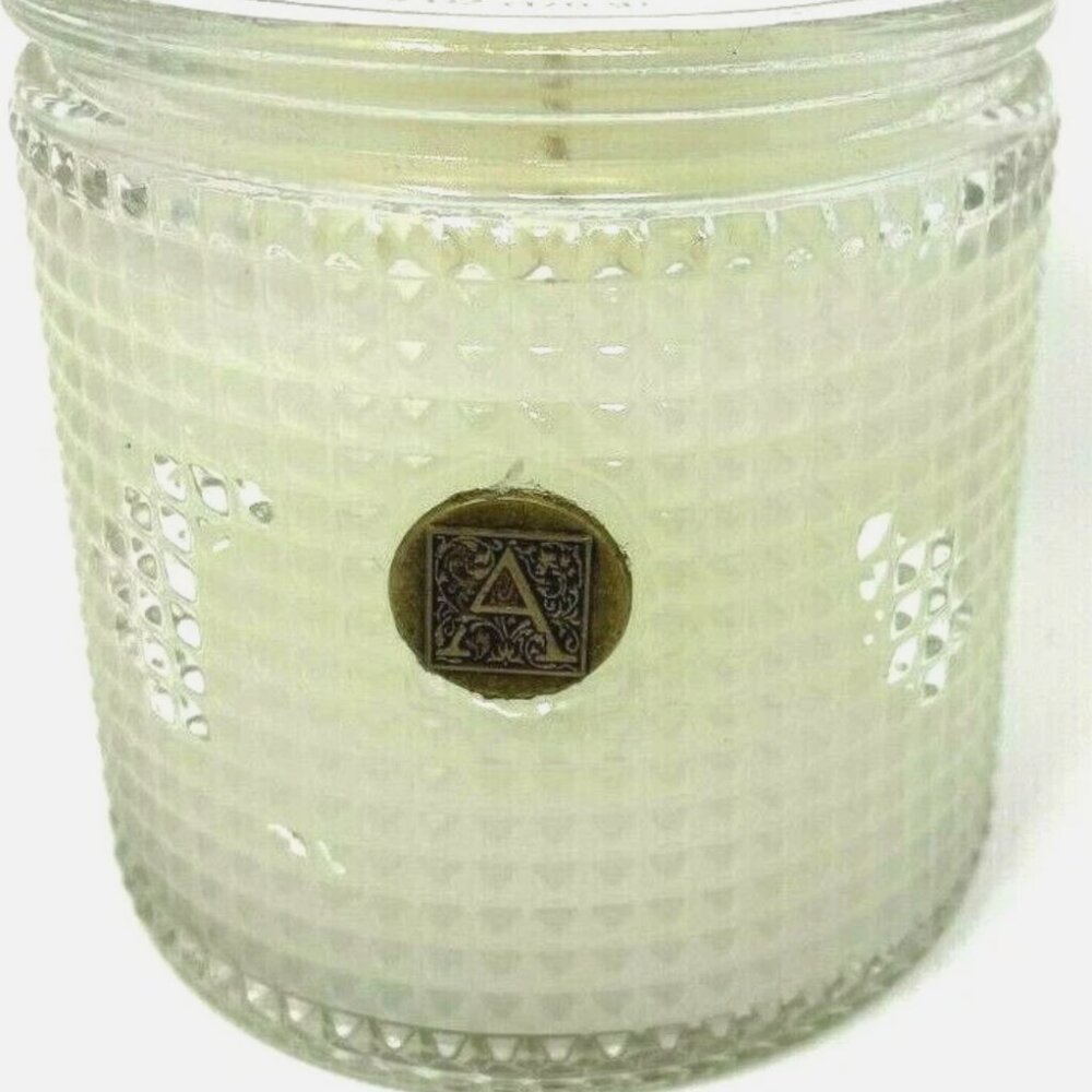 Aromatique The Smell of Spring Candle Textured Glass 5.5oz Scented NEW Set of 2